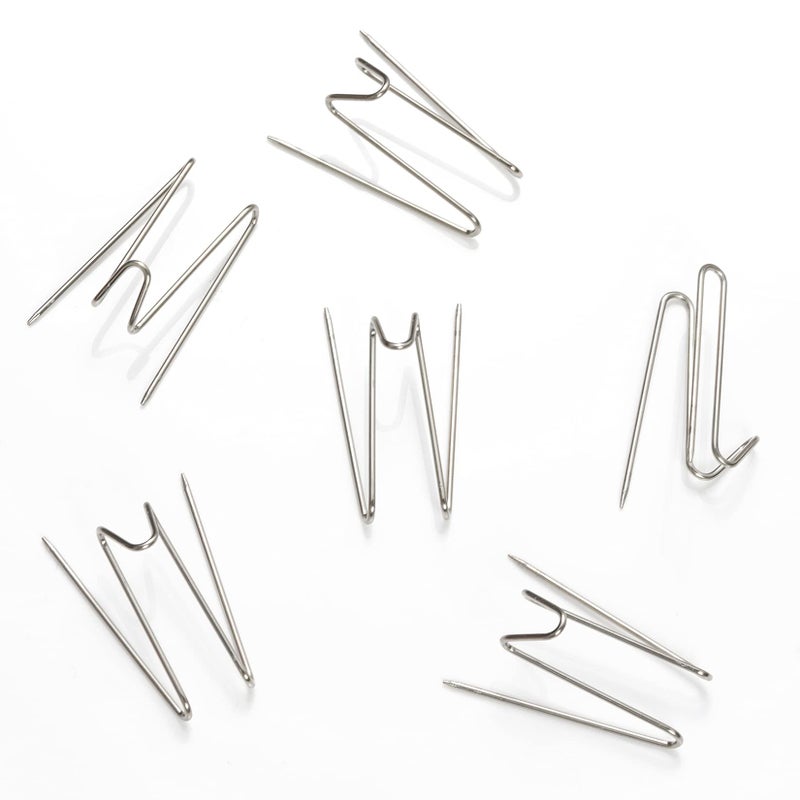 SUMERSHA 50pcs Fabric Panel Wall Wire Hooks  SUMERSHA Stainless Steel Cubicle Hooks Wall Clips Picture Hangers for Home  Office Decor  Silver - Image 4